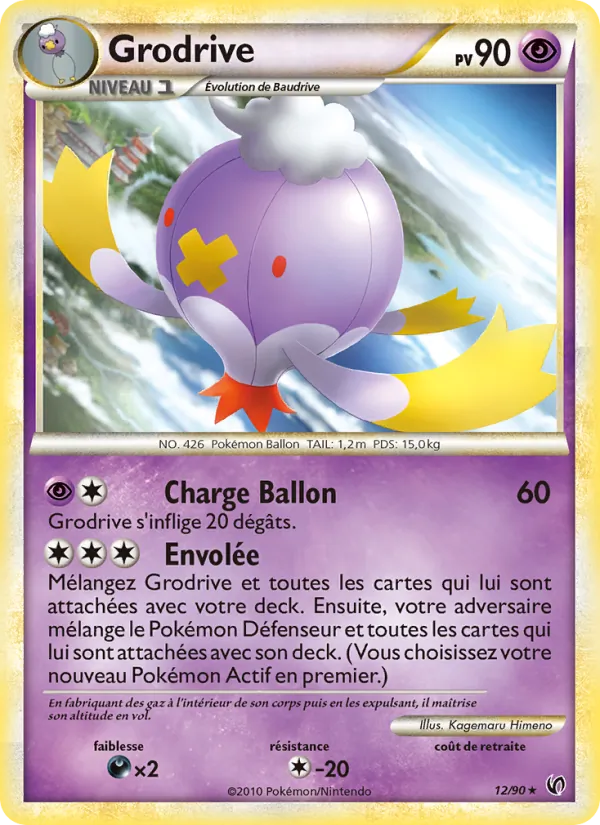 Carte Pokémon Grodrive de l'extension Indomptable
