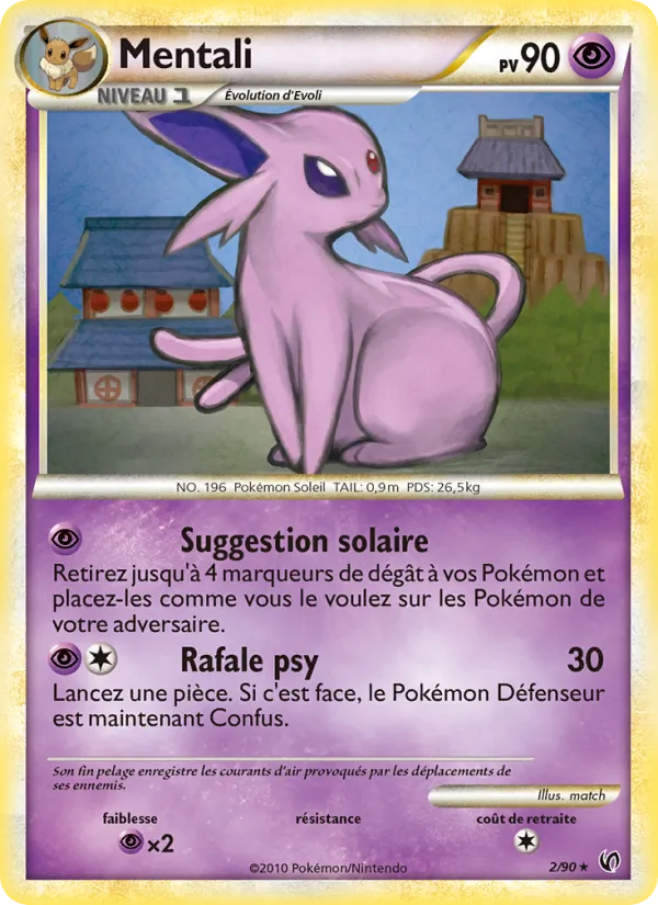 Carte Pokémon Mentali de l'extension Indomptable