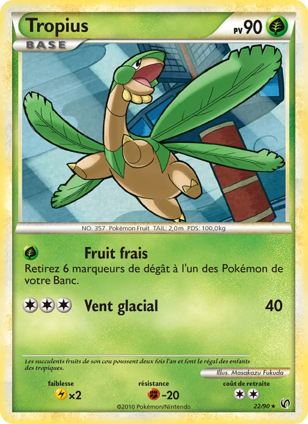 Carte Pokémon Tropius de l'extension Indomptable