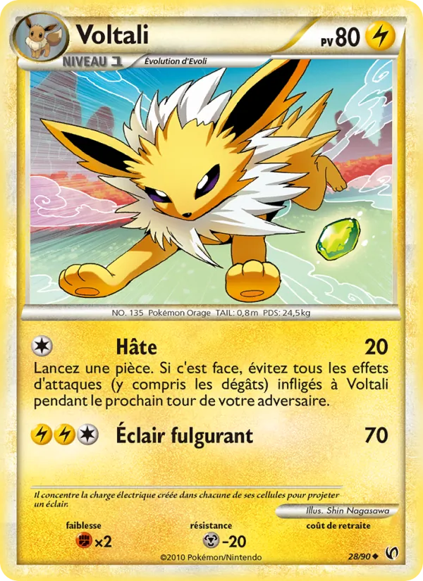 Carte Pokémon Voltali de l'extension Indomptable