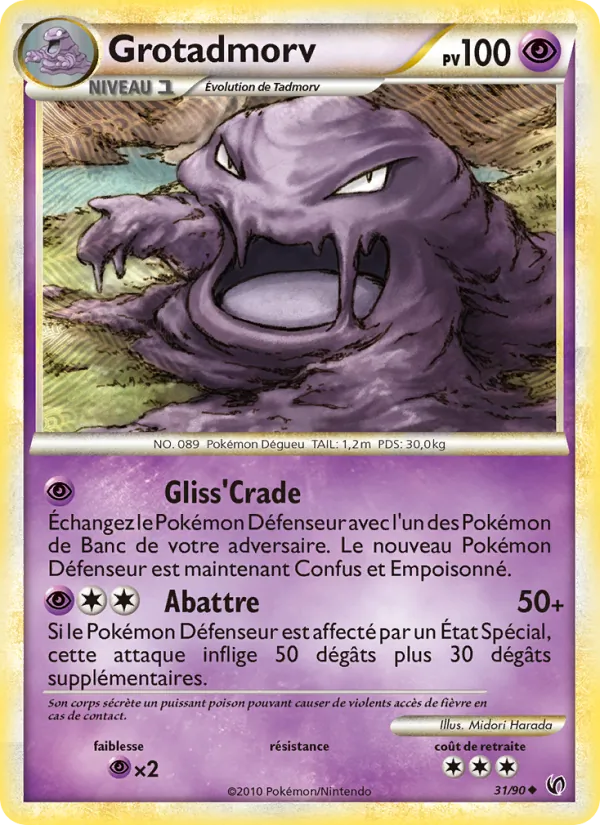 Carte Pokémon Grotadmorv de l'extension Indomptable