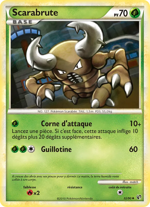 Carte Pokémon Scarabrute de l'extension Indomptable
