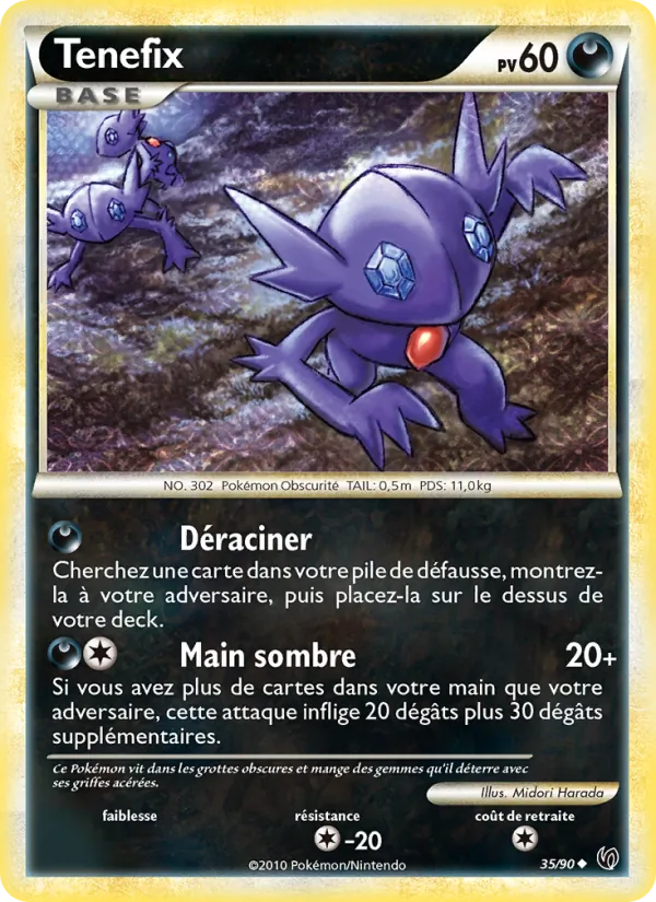 Carte Pokémon Ténéfix de l'extension Indomptable