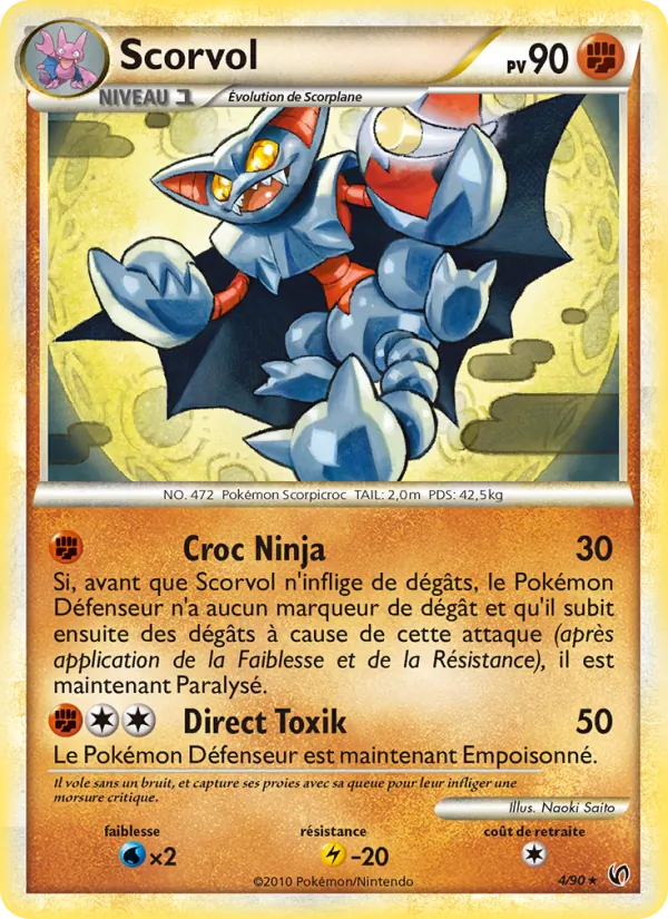 Carte Pokémon Scorvol de l'extension Indomptable