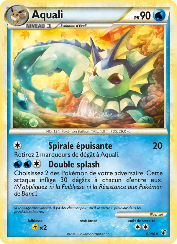 Carte Pokémon Aquali de l'extension Indomptable