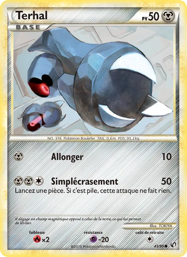 Carte Pokémon Terhal de l'extension Indomptable