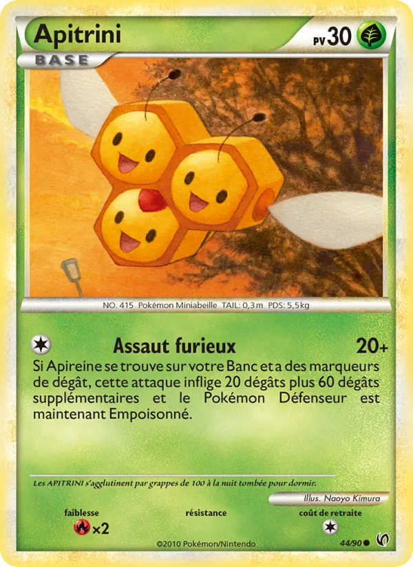 Carte Pokémon Apitrini de l'extension Indomptable