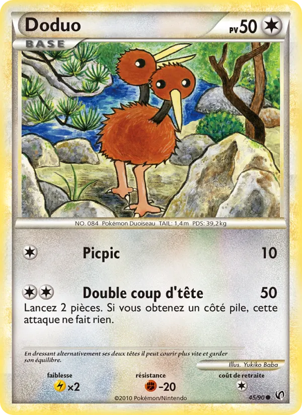 Carte Pokémon Doduo de l'extension Indomptable