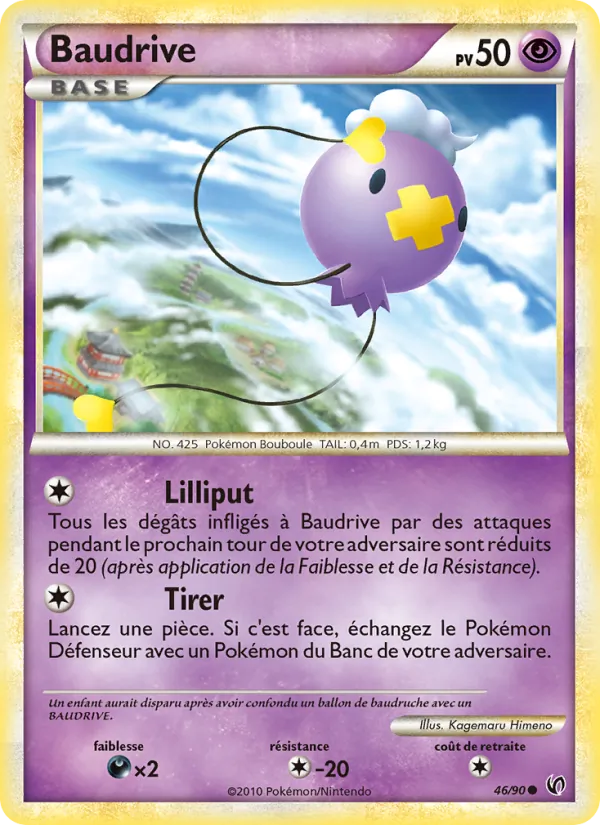 Carte Pokémon Baudrive de l'extension Indomptable