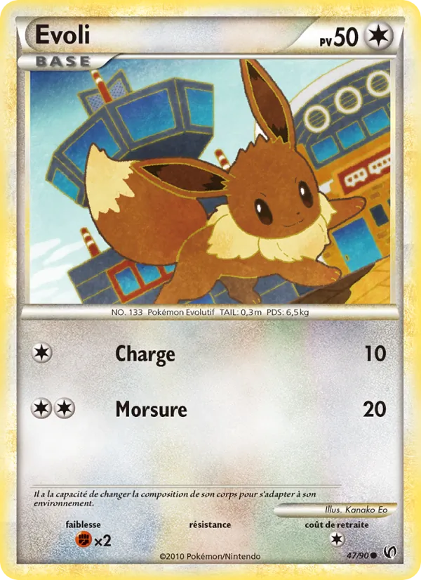 Carte Pokémon Evoli de l'extension Indomptable