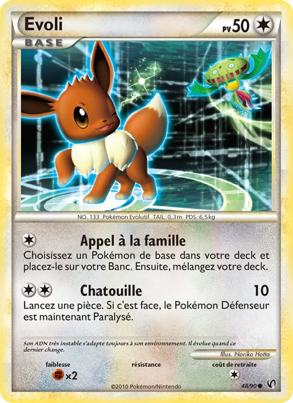 Carte Pokémon Evoli de l'extension Indomptable