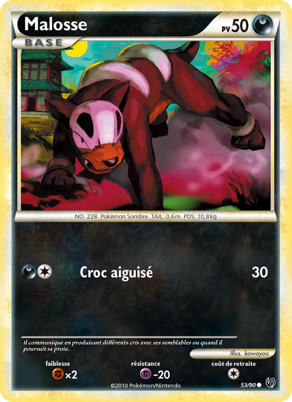 Carte Pokémon Malosse de l'extension Indomptable
