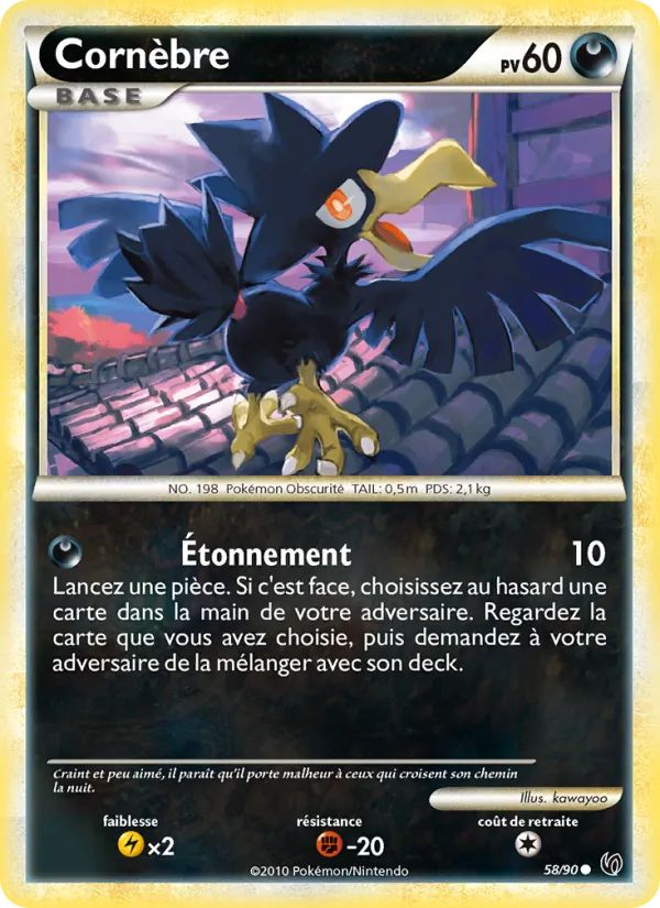 Carte Pokémon Cornèbre de l'extension Indomptable