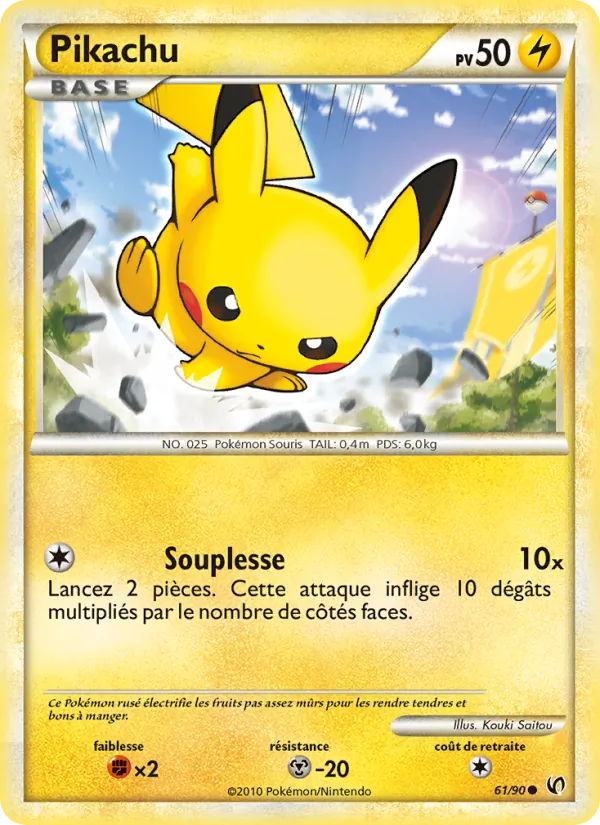 Carte Pokémon Pikachu de l'extension Indomptable