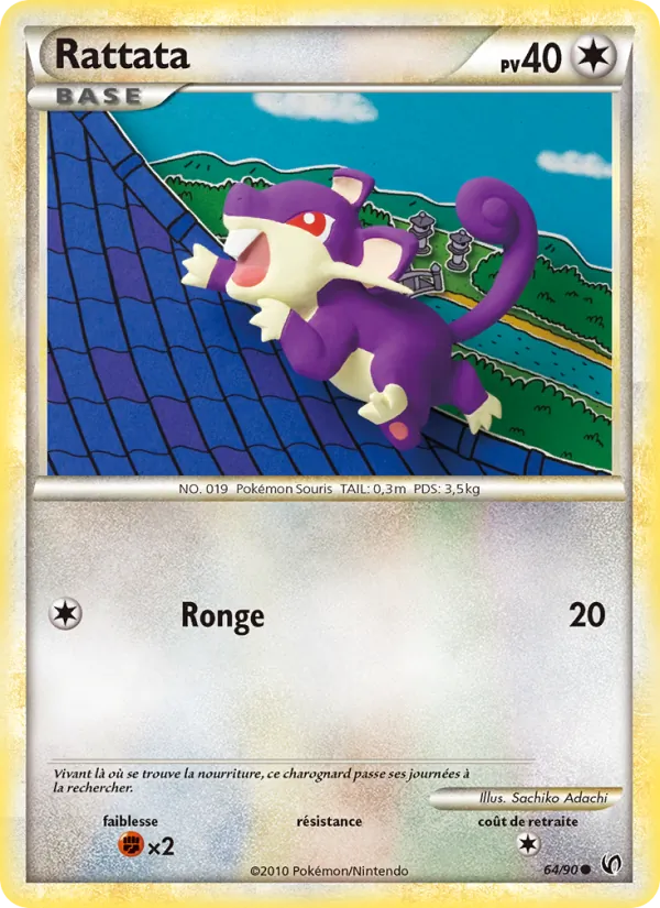 Carte Pokémon Rattata de l'extension Indomptable