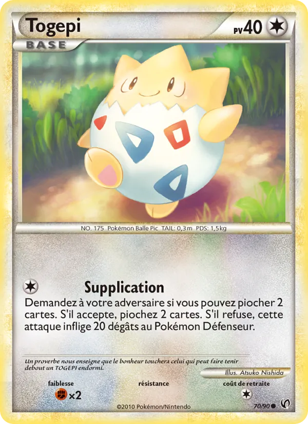 Carte Pokémon Togepi de l'extension Indomptable