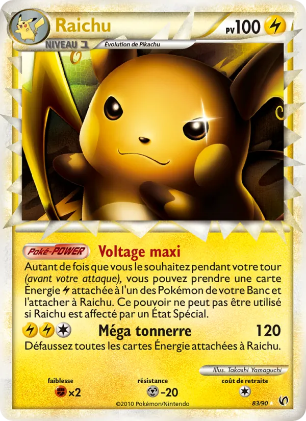Carte Pokémon Raichu de l'extension Indomptable