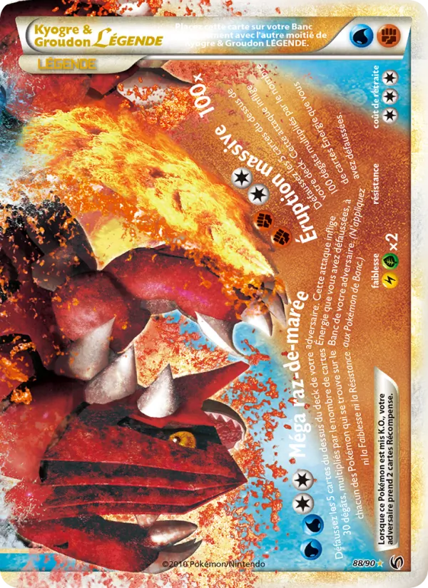 Carte Pokémon Kyogre & Groudon LÉGENDE de l'extension Indomptable