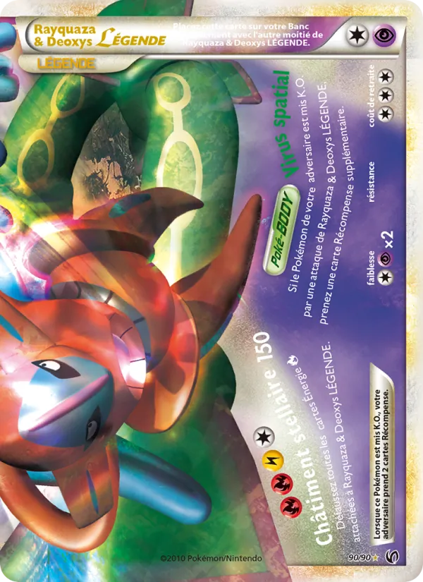 Carte Pokémon Rayquaza & Deoxys LÉGENDE de l'extension Indomptable