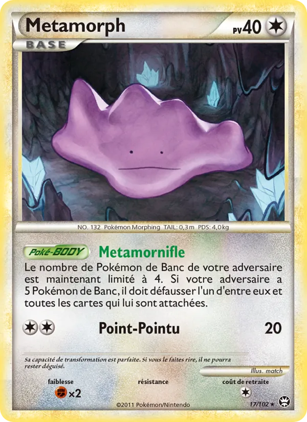 Carte Pokémon Métamorph de l'extension Triomphant