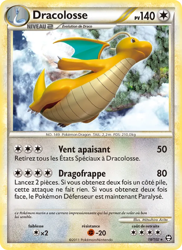 Carte Pokémon Dracolosse de l'extension Triomphant