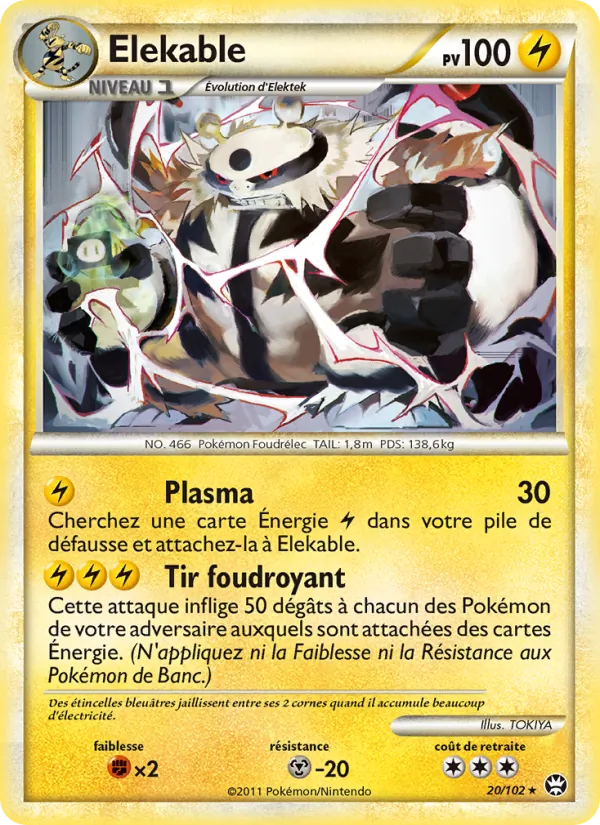 Carte Pokémon Élekable de l'extension Triomphant