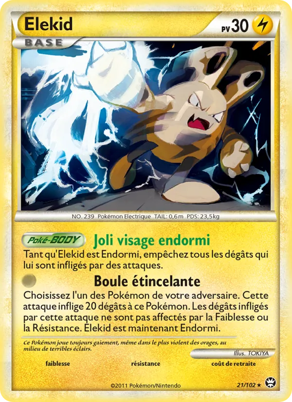 Carte Pokémon Élekid de l'extension Triomphant