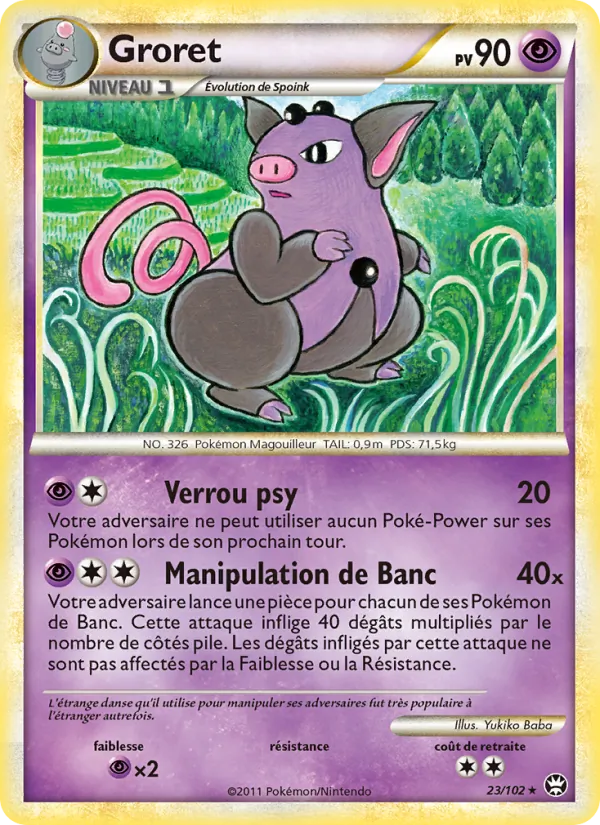 Carte Pokémon Groret de l'extension Triomphant