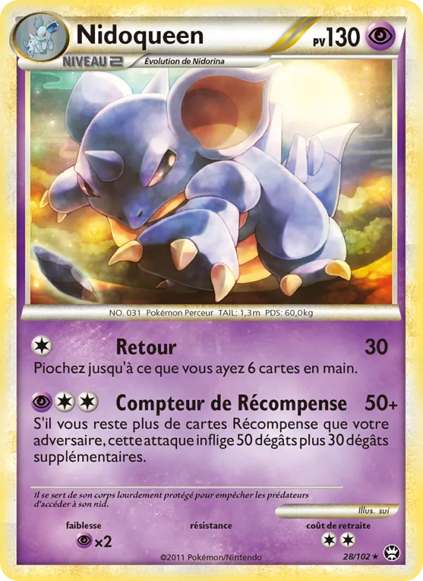 Carte Pokémon Nidoqueen de l'extension Triomphant