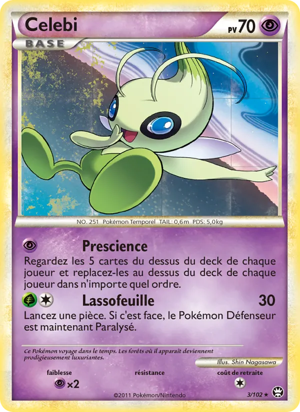 Carte Pokémon Celebi de l'extension Triomphant