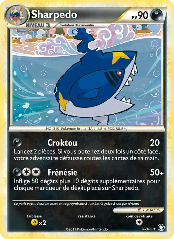 Carte Pokémon Sharpedo de l'extension Triomphant