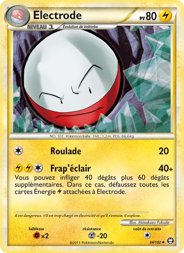 Carte Pokémon Électrode de l'extension Triomphant