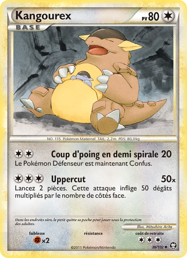 Carte Pokémon Kangourex de l'extension Triomphant