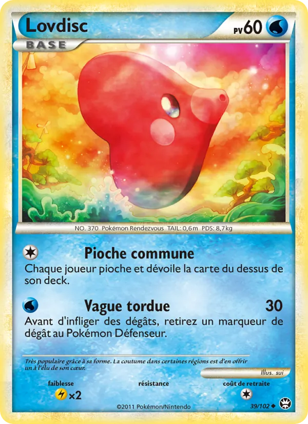 Carte Pokémon Lovdisc de l'extension Triomphant