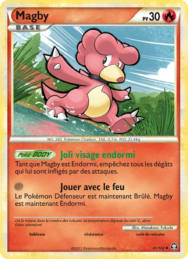 Carte Pokémon Magby de l'extension Triomphant