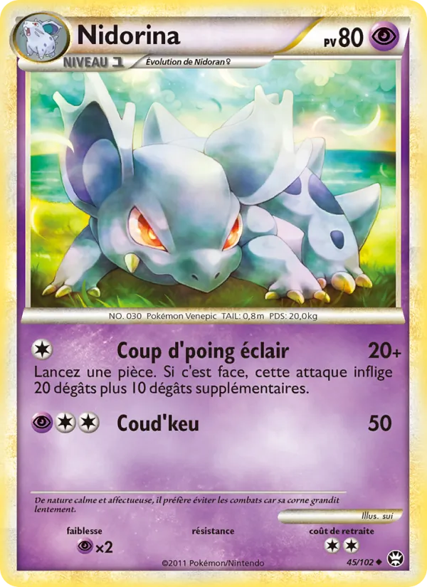 Carte Pokémon Nidorina de l'extension Triomphant