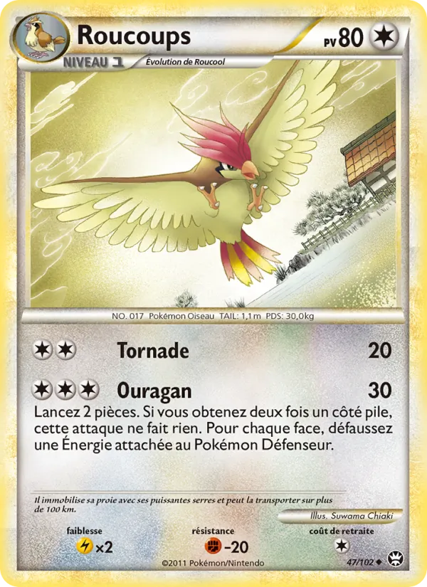 Carte Pokémon Roucoups de l'extension Triomphant