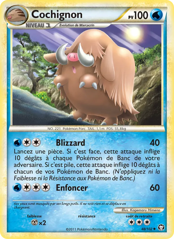 Carte Pokémon Cochignon de l'extension Triomphant