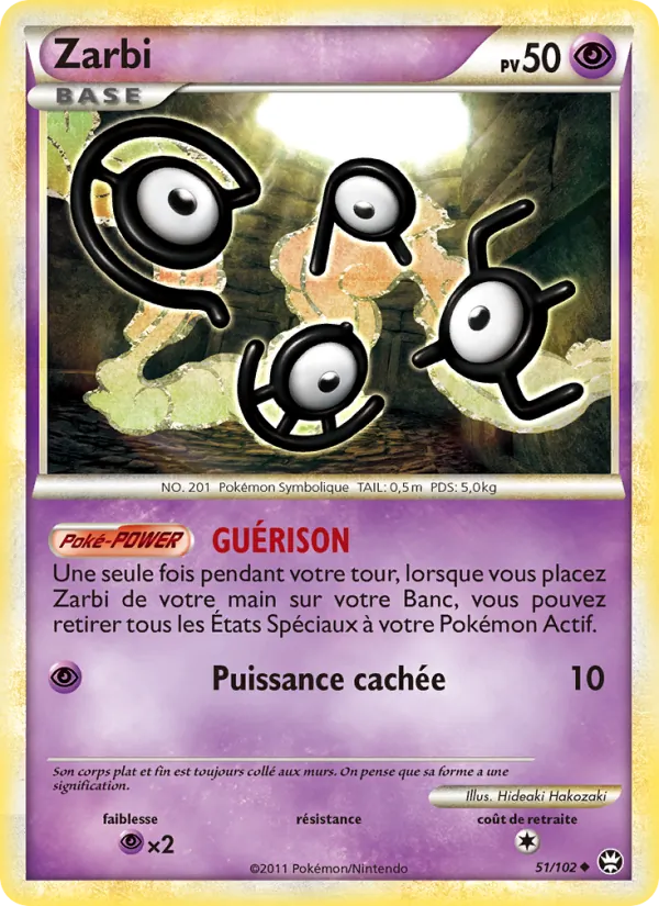 Carte Pokémon Zarbi de l'extension Triomphant