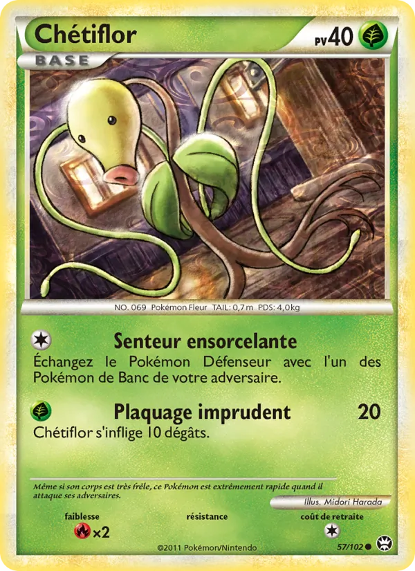 Carte Pokémon Chétiflor de l'extension Triomphant