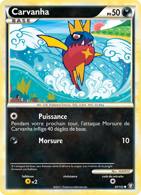 Carte Pokémon Carvanha de l'extension Triomphant