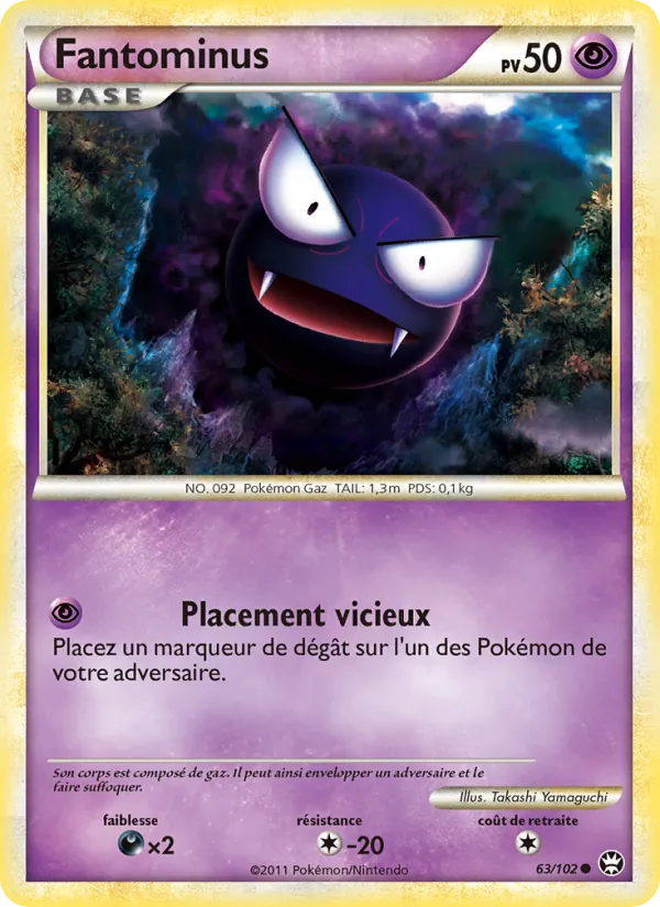 Carte Pokémon Fantominus de l'extension Triomphant