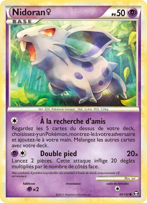 Carte Pokémon Nidoran♀ de l'extension Triomphant