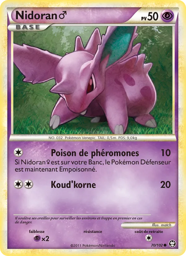 Carte Pokémon Nidoran♂ de l'extension Triomphant