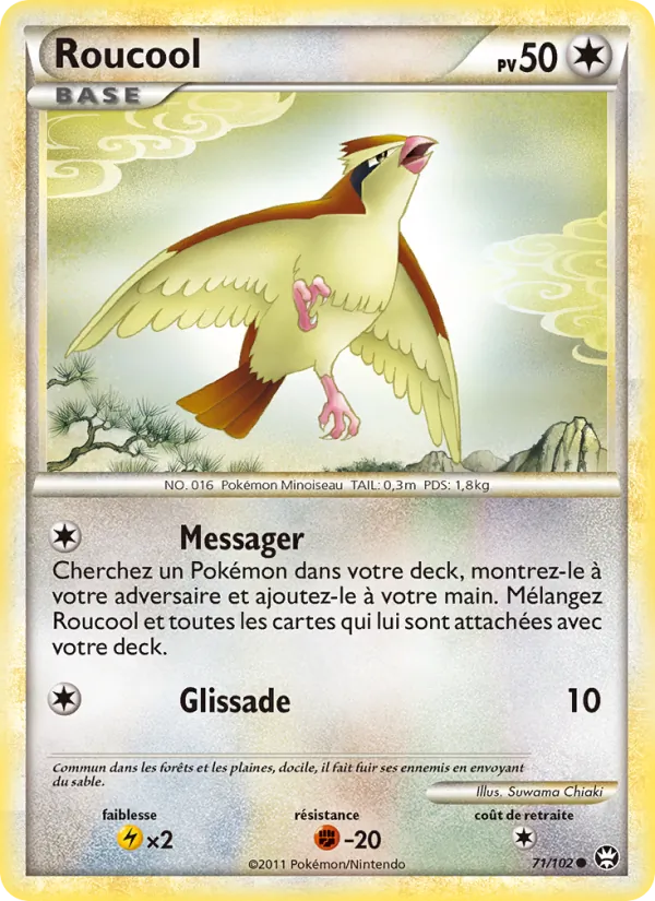 Carte Pokémon Roucool de l'extension Triomphant