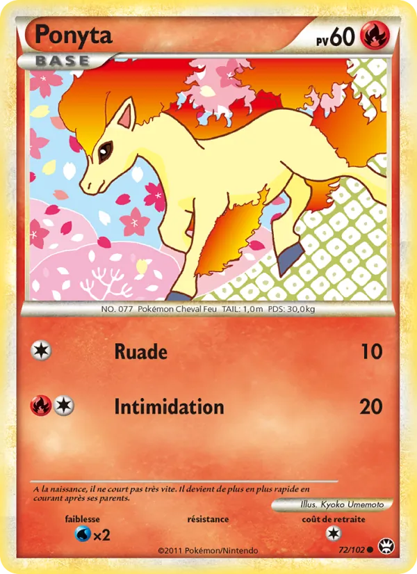 Carte Pokémon Ponyta de l'extension Triomphant
