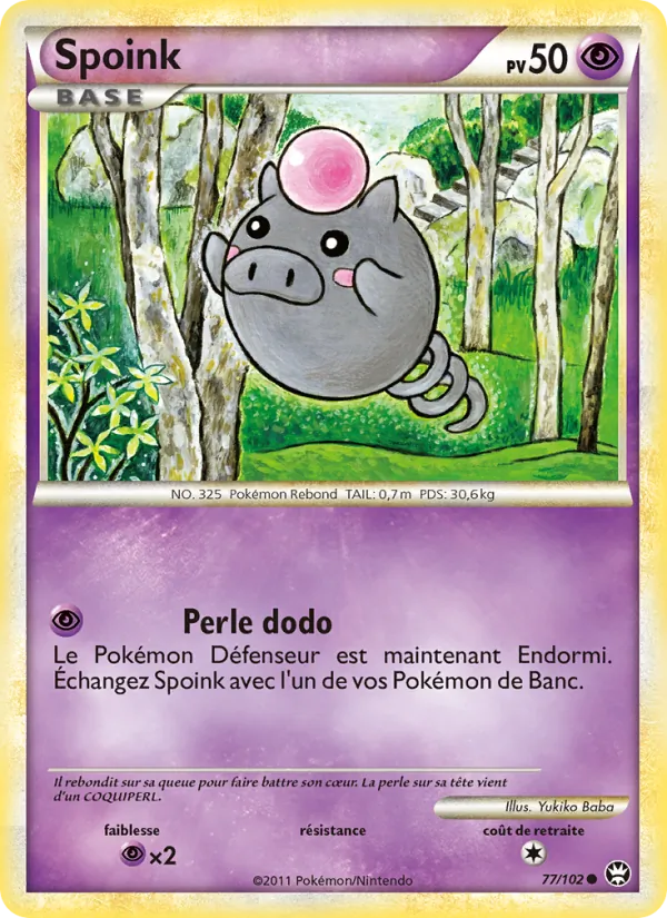 Carte Pokémon Spoink de l'extension Triomphant