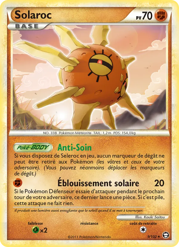 Carte Pokémon Solaroc de l'extension Triomphant