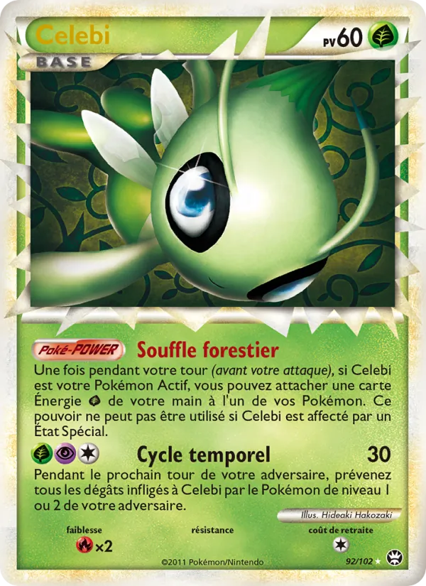 Carte Pokémon Celebi de l'extension Triomphant