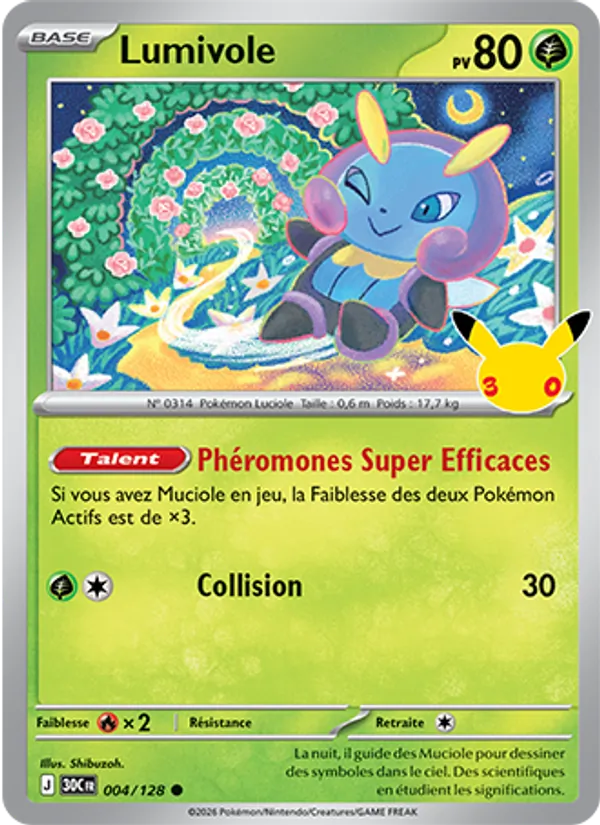 Carte Pokémon Lumivole de l'extension 30ᵉ Anniversaire